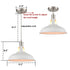 Industrial Pendant Light Brushed Nickel Barn Shade- 1-Light Loft Fixture